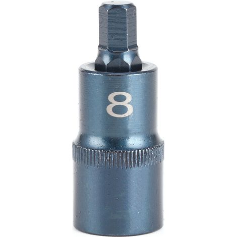 Douille hexagonale 1/2 pouce, embout rapide pour clé, acier allié S2, bleui, outils à main, quincaillerie H8 (1/5)