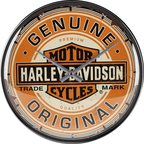 Horloge rétro, Ø 31 cm, Idée Cadeau pour Motards, décoration Murale Cuisine, Design Vintage (1/5)