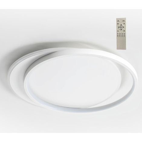 Ortviai Applique murale LED moderne avec télécommande, réglage progressif de l’intensité, design circulaire empilé, 40 cm (1/5)