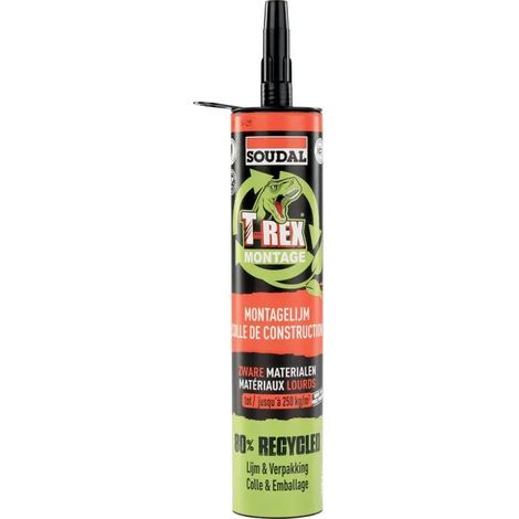 Adhesivo de construcción Soudal t-rex montage 350g reforzado sin disolventes