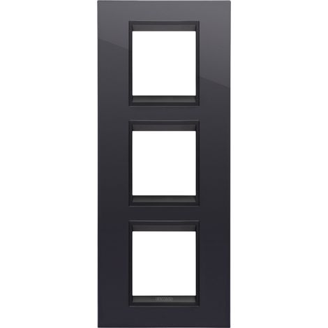 PLAQUE LUX 2+2+2P V NOIR TONER LAVY GEWISS GW16227YN