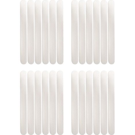 Lot de 24 autocollants antidérapants pour douche, baignoire, escaliers, piscines et bateaux. Bandes de sécurité pour baignoire, escaliers et bateaux. (1/5)