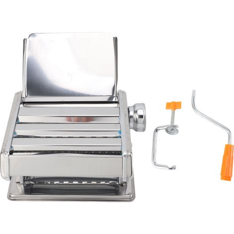 Machine à rouleau de pâte manuelle en acier inoxydable, multifonctionnelle, épaisseur réglable, fabrication de nouilles pour boulettes, peau Wonton argent