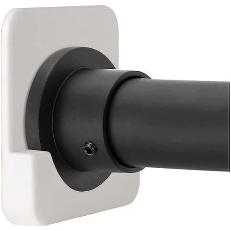 Ecleanfy - Support de tension auto-adhésif pour tringle à rideau de douche, sans perçage, lot de 2 - Parfait (1/5)