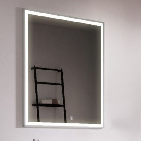 Specchio da bagno con illuminazione LED anti appannamento 100x80 cm - Kabyu