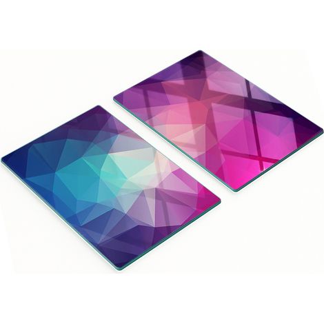 Taglieri e vassoi decorativi in vetro con motivo astratto, 2x40x52 cm (1/5)