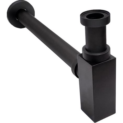SIBILLE schneidbarer schwarzer quadratischer Siphon