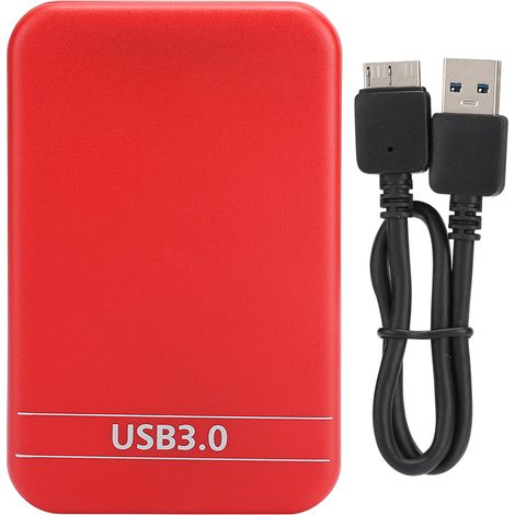 Boîtier Externe 2.5" Ultra Fin USB 3.0 pour Disque Dur/SSD Portable - Rouge (1/5)