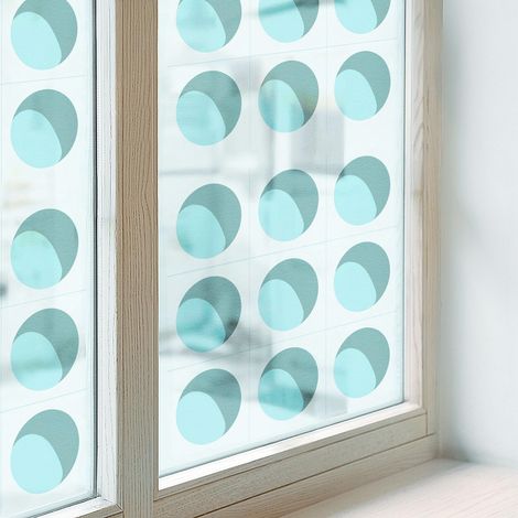Film pour Vitre Intimité 100x100 Vitrail Collés sur le Verre Décoratif Adhésif pour Chambre Cuisine Salle de Bain Protection Roues modernes (1/5)