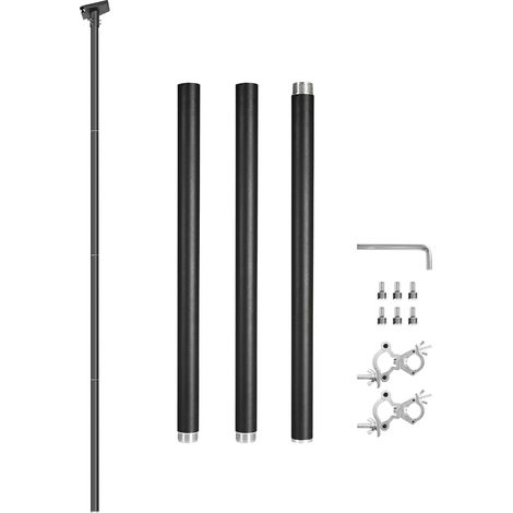 Mophorn Supporto per scala RV per Starlink, angolo regolabile a 360° con kit tubi Gen 3 standard, adattatore extra lungo in acciaio resistente, compatibile con Gen3 e V3, montaggio semplice, nero (1/5)