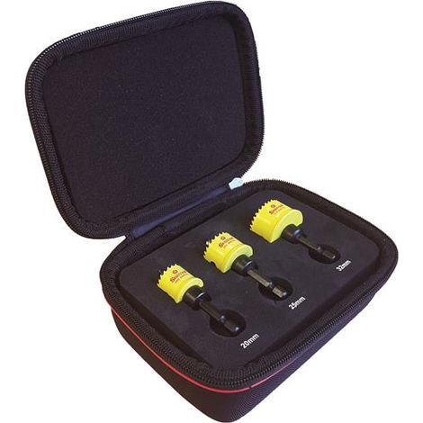 Starrett Cordless Smooth Cut Bi-Metal Holesaw Kit, 3 Piece (1/4)