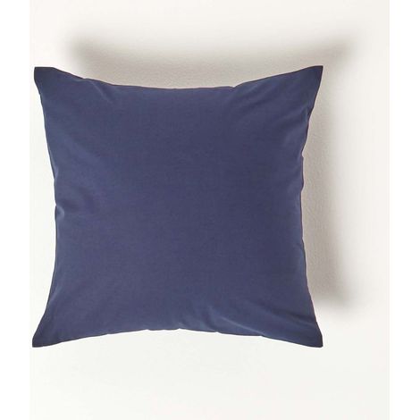 HOMESCAPES Navy Blue Continental Egyptian Cotton Pillowcase 200 Thread Count, 40 x 40 cm - Navy Blue (1/4)