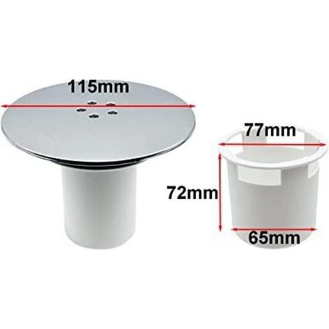 Bonde Douche, Bonde de Douche 90 mm/115mm, Remplacement de Couvercle de Siphon Douche (1/4)