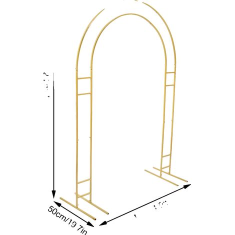 Hochzeitsbogen, langlebige Stahlkonstruktion, vielseitige Dekorationsmöglichkeiten, Gold, L-a (1/2)
