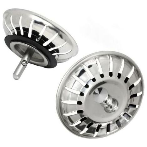 Lot de 2 Bouchon Evier Cuisine 80mm – en Acier Inoxydable 304 SS Anti-Corrosion pour Bonde Evier 80mm - Filtre, Crépine Cuisine Meilleur pour Vidange et Antiblocage (1/4)