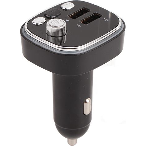 Autoradio Bluetooth avec 2 ports USB, chargeur, éclairage 7 couleurs, transmetteur FM pour appels mains libres, couleur argent. (1/4)