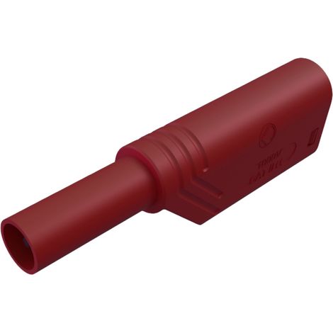 Hirschmann Test & Measurement LAS S WS Sicherheits-Lamellenstecker Stecker, gerade Stift-Ø: 4 mm Rot