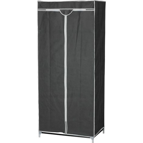 ARMADIO IN TESSUTO STAND APPENDIABITI DA TERRA STENDER PORTA ABITI PORTATILE Grigio