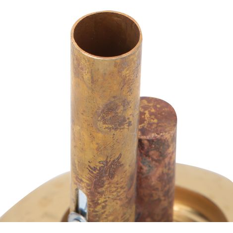 Lampe à alcool à souffler en cuivre, type siège, instrument expérimental de laboratoire (lampe à alcool à souffler) (1/4)