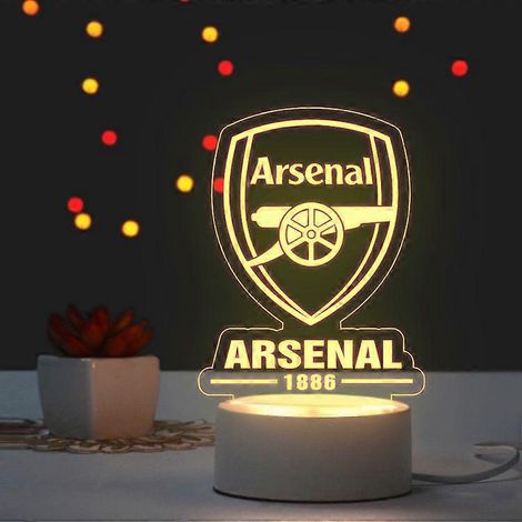 Lámpara nocturna del Arsenal Football Club, decoración creativa para aficionados, regalo de cumpleaños relacionado