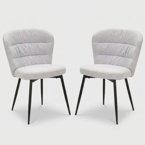 GRAUES LOSANNA-STUHL-SET 2 STÜCK CM 58X60,5X85 (1/4)