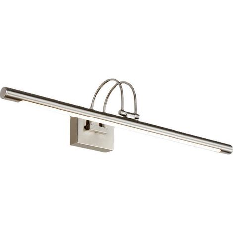 LED IP44 Miroir Applique Murale Éclairage De Salle De Bain Nickel Intérieur Avec Interrupteur 3000K Appliques Pour Tableaux 12w 60cm (1/4)