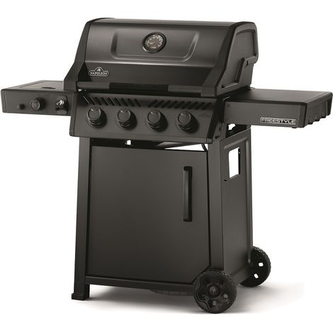 Napoleon – Barbecue à gaz 4 brûleurs 13,6 kW – Brûleur latéral Sizzle Zone – Grilles en inox 2700 cm² – Pour 13 à 14 personnes
