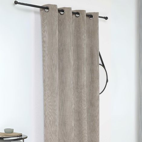 Rideau Obsurcissant Thermique et isolant "ALBERTA" - 140x260cm - Taupe (1/3)