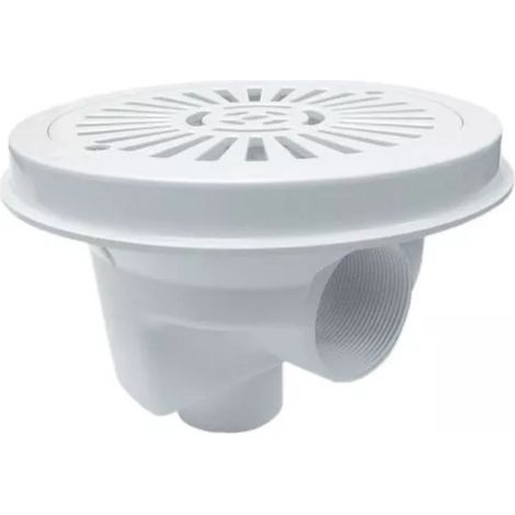Astralpool – Bonde de piscine Ø 200 mm avec grille plate – Débit 11 m³/h – Sortie latérale 2 pouces – Installation sécurisée