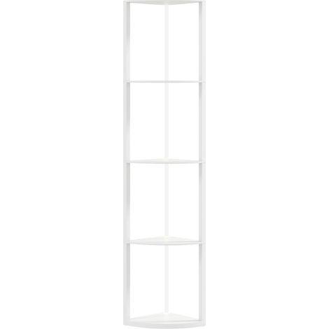 LED-Standlampe 42x29,5x163 cm aus weißem MDF mit RGB-Regal, platzsparend – MEUBLIV (1/5)