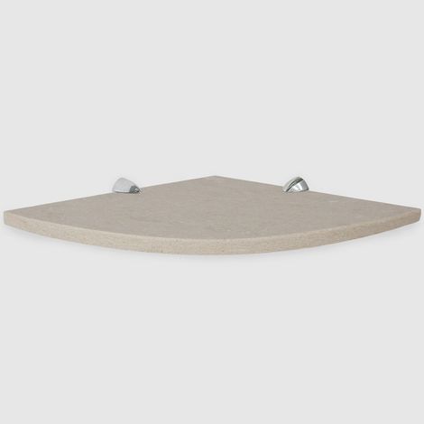 ALEDA STONE Quick Shelf mensola angolare in marmo naturale sabbia chiara mat cm 22,9 con 2 reggimensola codice prod: SBHASQMA15 (1/2)