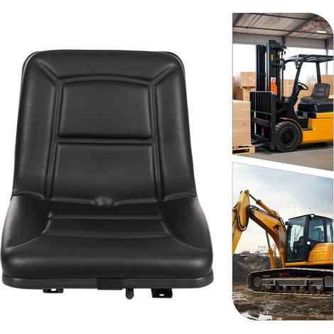 Siège universel pour tracteur, siège compact et étroit pour tondeuse à gazon avec trou de drainage, rails résistants à l'eau et réglables, pour tondeuses autoportées, noir (1/5)