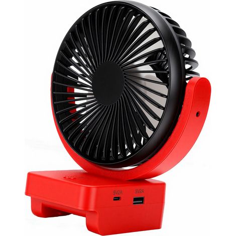 Ventilateur sans fil Portable, adapté au changement de batterie Power X, chargement USB A Type C, moteur sans balais, Camping, atelier, chantier de Construction (1/5)