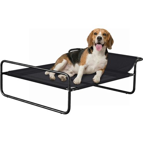 PawHut Brandina per Cani Piccoli e Medi Rialzato con Poggiatesta da Esterno Nero