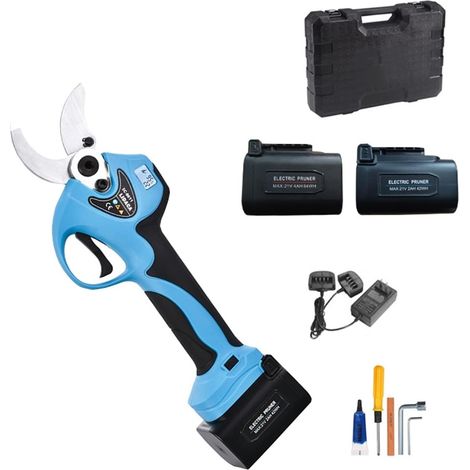 Sécateurs électriques 21V 40mm cisailles sans fil ciseaux d'élagage efficaces Lithium-ion bonsaï Branches d'arbres outils de jardin électriques SC-8611/8611A Ciseaux électriques professionnels ( Color (1/5)