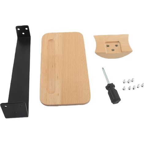 Support de casque audio en bois pour bureau, avec base de rangement, pour casque gaming homme, marron clair. (1/5)
