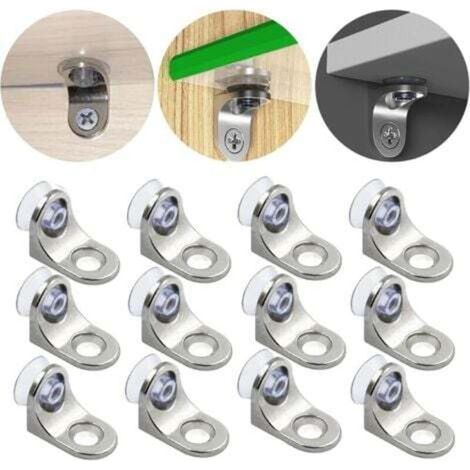 Lntyq – Taquets de support d'étagère 12 pièces – Alliage de zinc – Ventouses amovibles pour cloisons lourdes – Facile à installer (1/5)