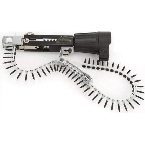 Adaptateur Automatique de Pistolet à Clous à Chaîne, Adaptateur à Vis assemblé, Fixation Automatique pour Cloisons Sèches, équipement de Serrage pour Perceuse électrique (1/5)
