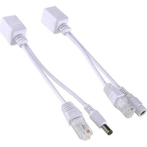 Injecteur Et Séparateur Poe Passif - 100-240 V Ac Vers 12 V Dc - Pour Caméra De Sécurité Ip Et Point D'accès Sans Fil - Lot De 2 (1/5)