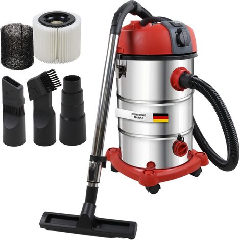 STAHLMANN VAC3300 Industriestaubsauger Nasssauger Trockensauger 30L Tank, integrierte Steckdose leistungsstarke 3300W mit und ohne Beutel Blasfunktion (1/5)