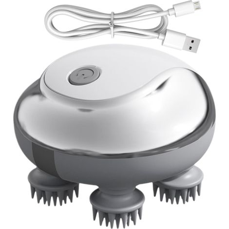 Masajeador eléctrico para el cuero cabelludo  Masajeador eléctrico para el cabello con 10 contactos vibratorios para el crecimiento del cabello  3 modos de estimulación para una relajación profunda y  (1/5)