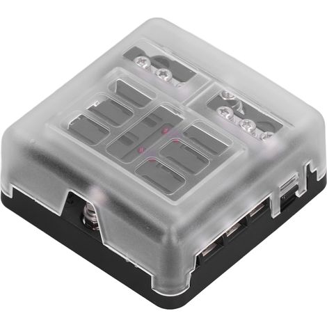 Bloc de fusibles étanche 6 positions avec voyants LED pour voiture et bateau
