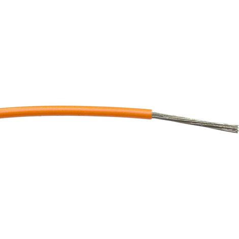 Fil électrique RS PRO BS4808 1 mm² 17 AWG, 1,5 kV c.a., PVC Orange, 100m ( Prix pour Bobine de 100 )
