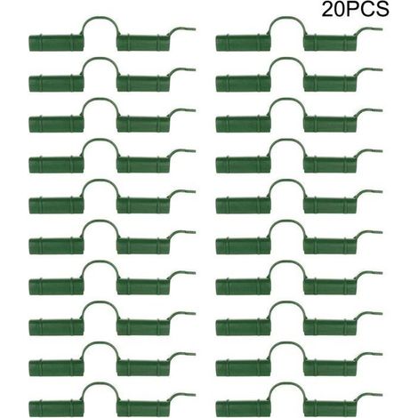 Lot de 20 clips de fixation pour serre 1,1 cm - pinces polypropylène vertes pour bâche (1/5)
