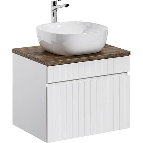 Waschtisch 60cm Zelie mit 1 Schublade, Weiß