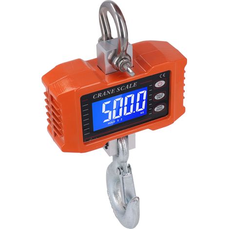 Hängewaage mit Fernbedienung, Digitalanzeige, Messbereich 1000 kg, Lagerwaage (1/5)