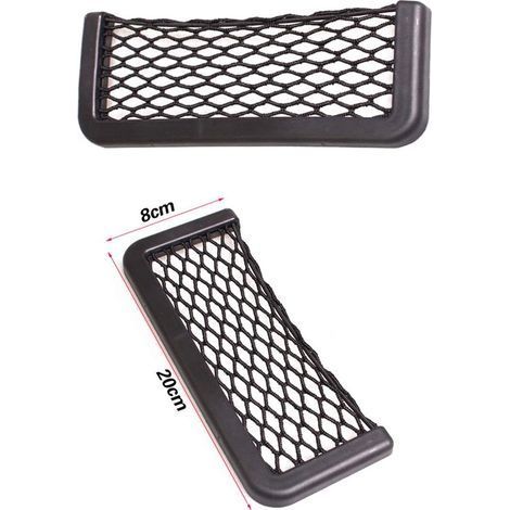 Lot de 2 Filets de Rangement pour Coffre de Voiture Noir Magique 20x8.5 cm (1/5)