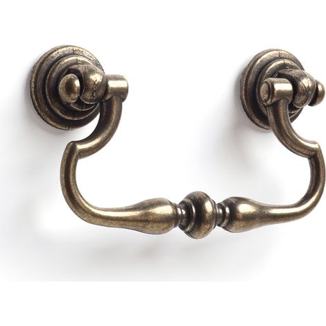 Asa en zamak con acabado cuero, dimensiones: 16x83x48mm, entrepuntos: 64mm -