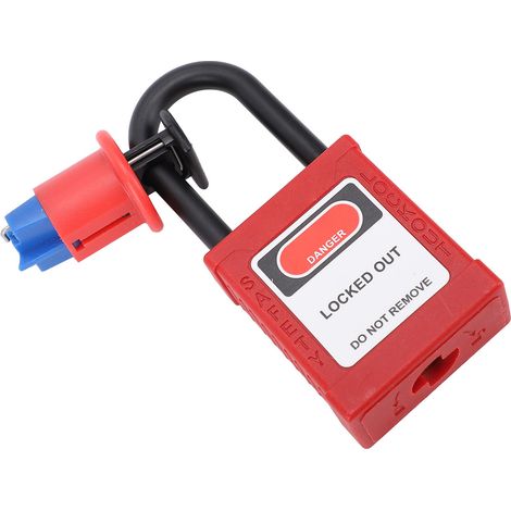 Cadenas de Consignation Disjoncteur Miniature Anti-Perte 1P 2P 3P 4P en Nylon Acier Inoxydable pour Industrie Électricité Mines de Charbon Inflammables Explosifs 1 Cadenas 2 Clés (1/5)
