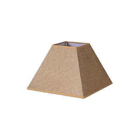 Abat-jour pyramide divos e27 brun 25dx11dx18h saco-yute